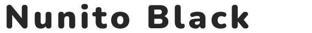 Nunito Black font sample for titles and labels.