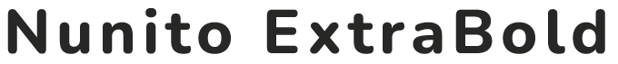 Nunito ExtraBold font sample for headlines and callouts