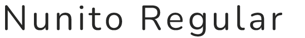 Nunito Regular font sample for subtitles and body text