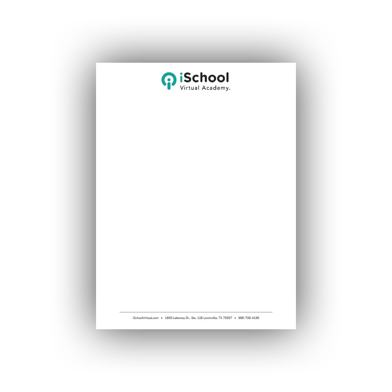 iSchool Virtual Academy white paper with logo