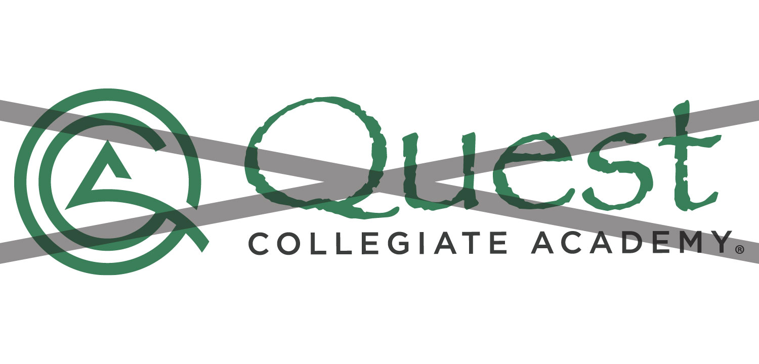Quest Collegiate Academy logo with green emblem