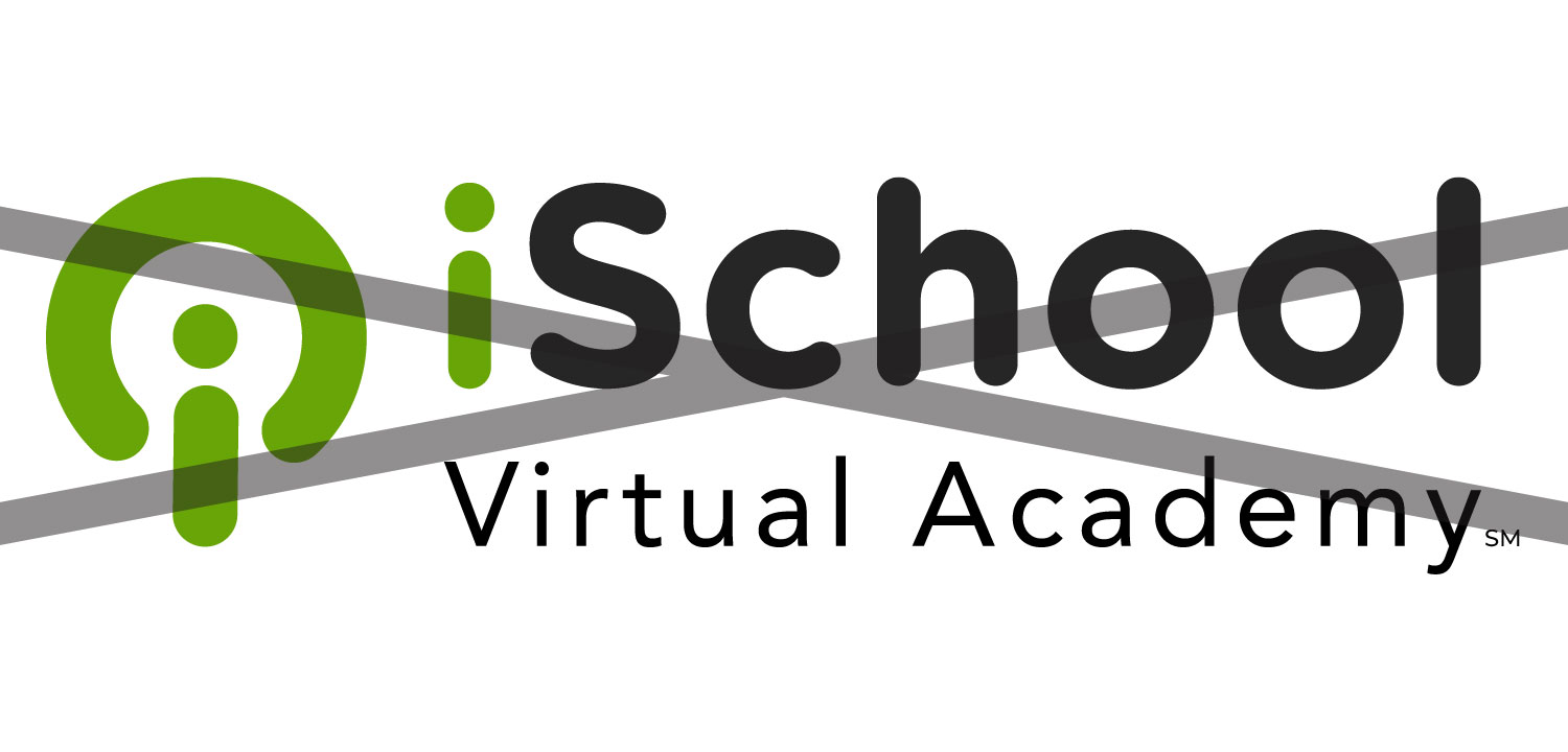 iSchool Virtual Academy logo with abstract human figure