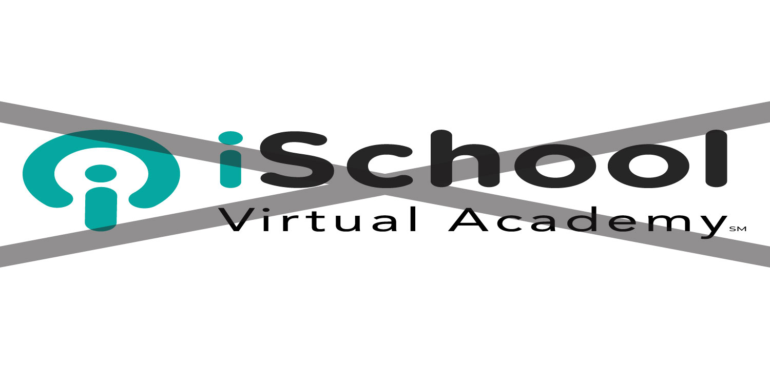iSchool Virtual Academy logo with stylized antenna icon