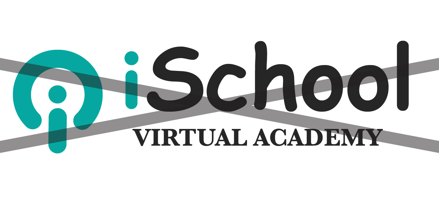 iSchool Virtual Academy logo with stylized human figure