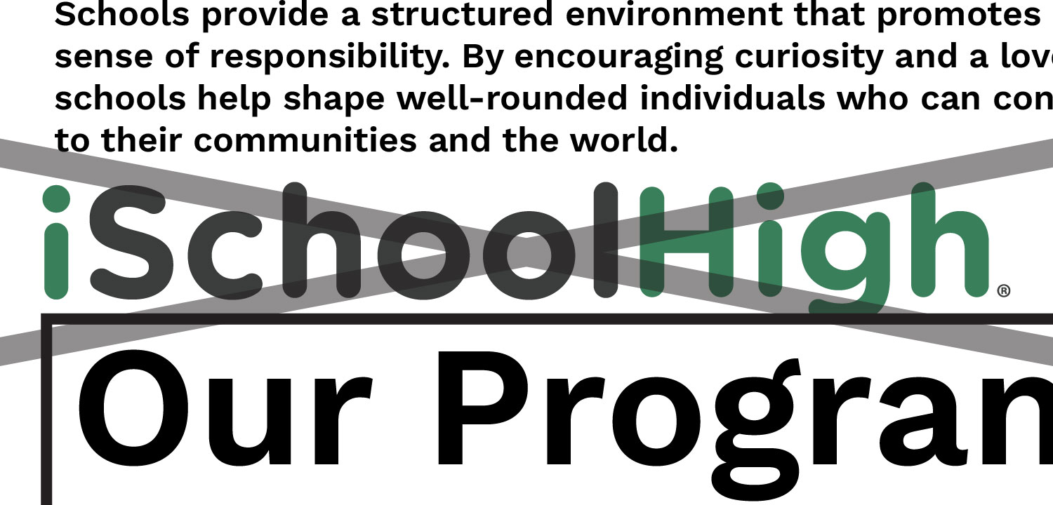 iSchoolHigh educational program promotional banner