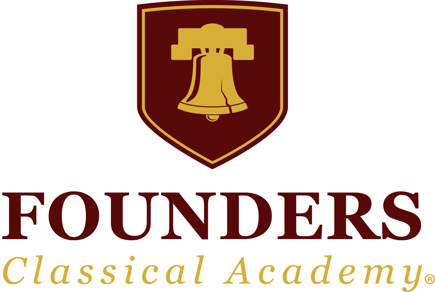 Founders Classical Academy logo with bell emblem