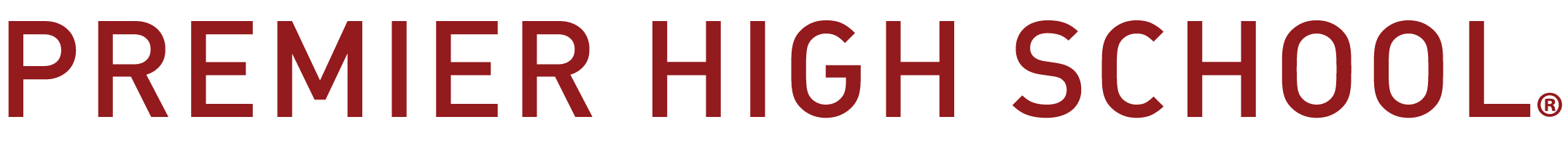 Premier High School logo in red text