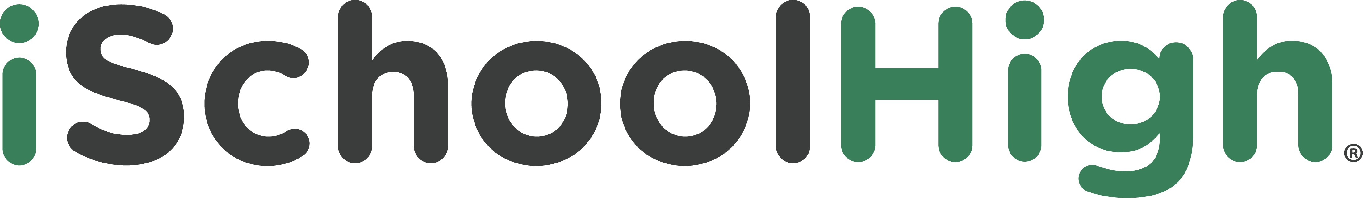 iSchoolHigh logo in green and black colors