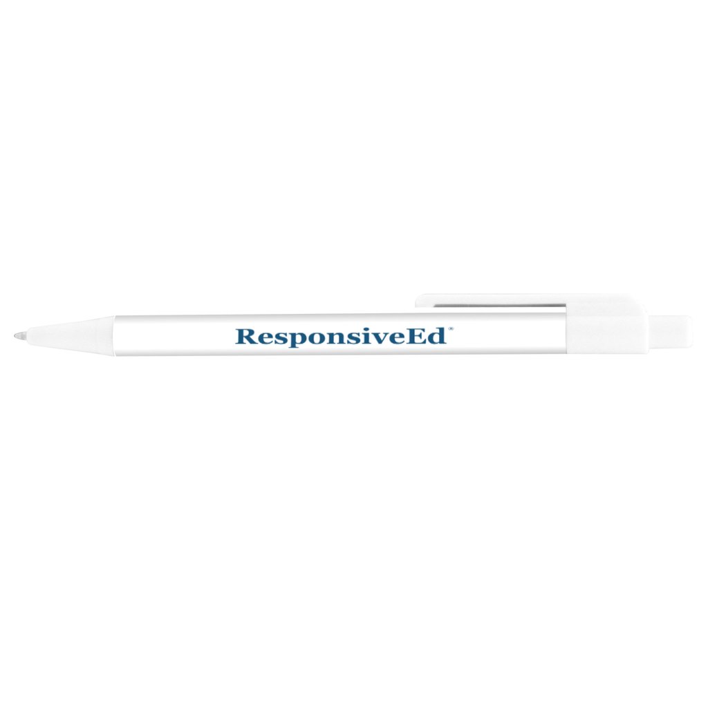 White pen with ResponsiveEd logo on side