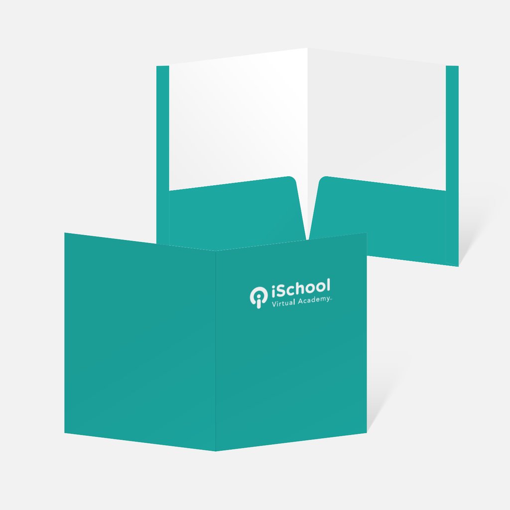 iSchool virtual academy branded promotional folder